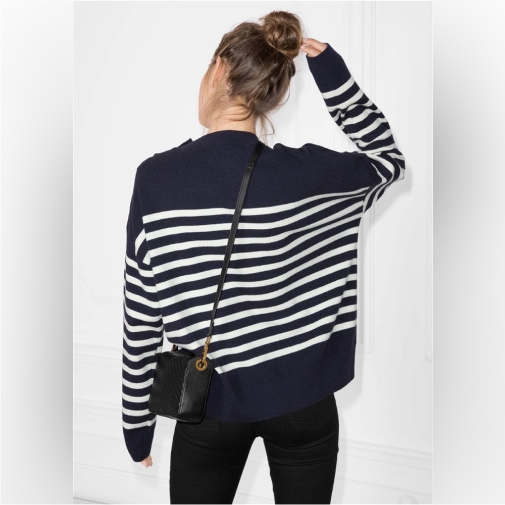 & Other Stories nautical button sweater - Picture 7 of 8